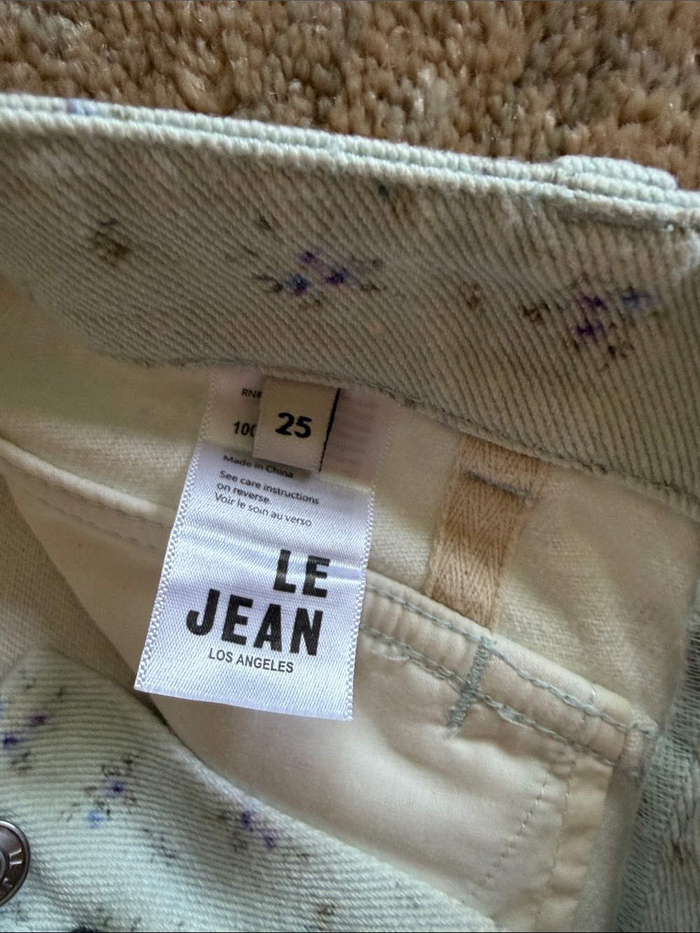Le Jean Floral Print Cropped Jeans - Picture 3 of 5